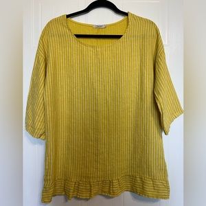 LUNGO L’ARNO tunic shirt | made in Italy | 100% Linen | size M